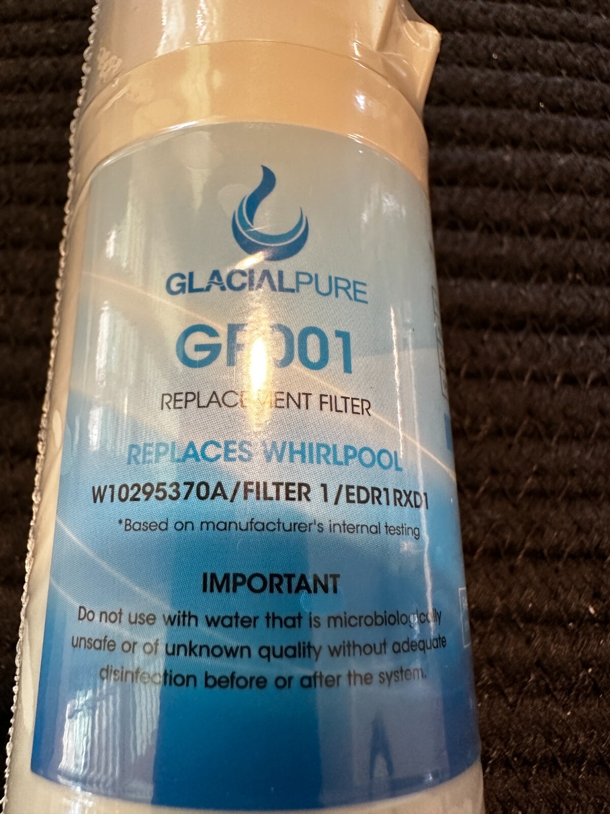 Glacialpure Refrigerator water filter #1. See description for fitment,brand new.