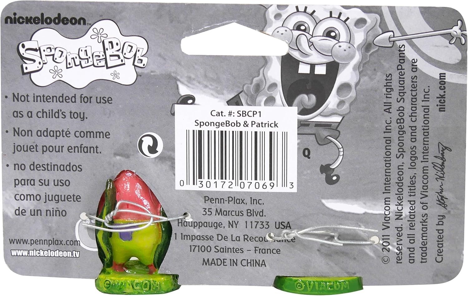 Multi-Color Spongebob & Patrick Aquarium Filter Accessory – Safe Resin Design