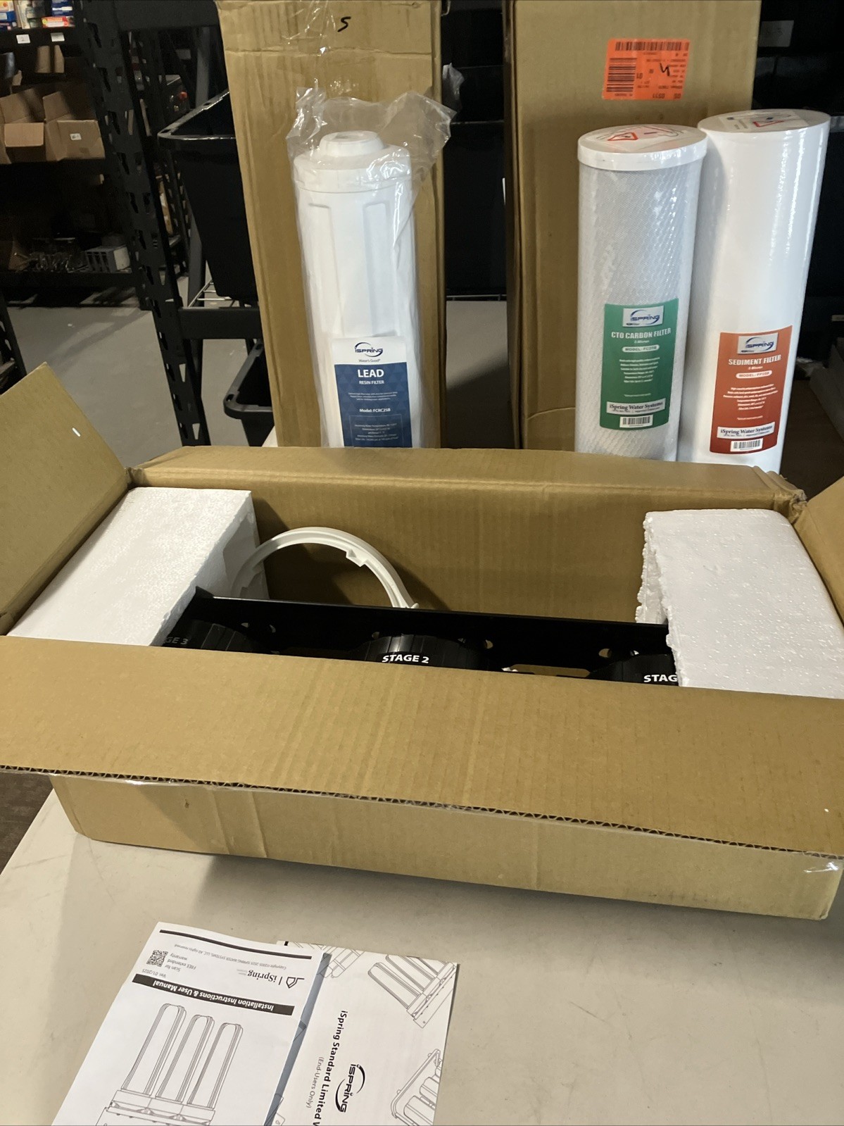 iSpring WGB32B-PB 3-Stage Whole House Filter 99% Lead Removal Ships Fast