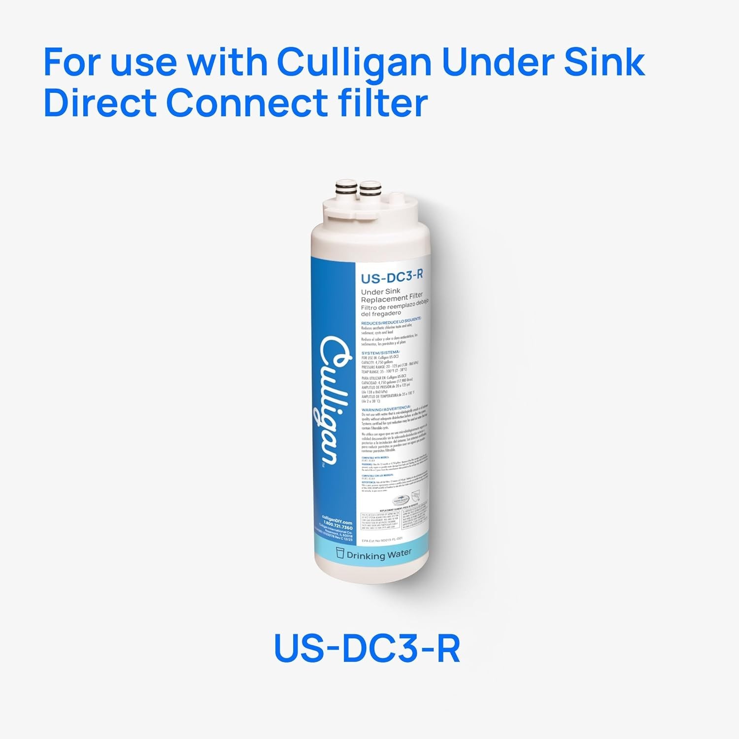 1.5 GPM Under Sink Water Filtration with Quick Twist-Lock Replacement, 12