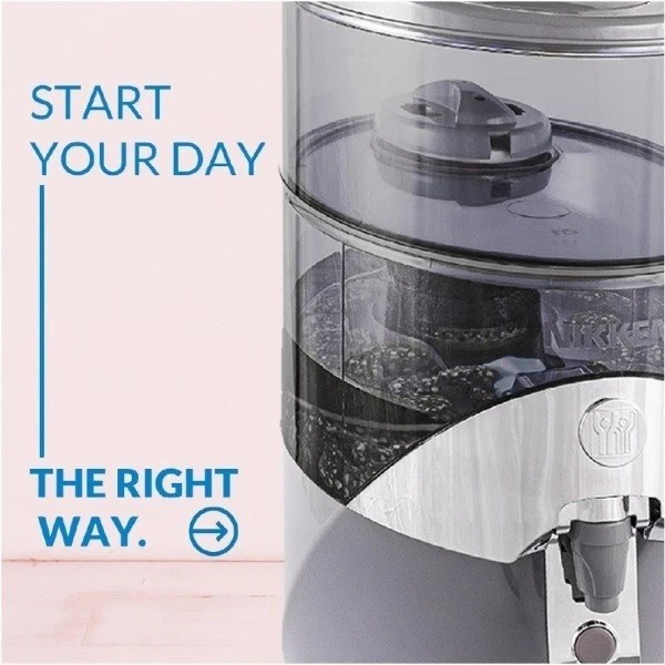 Nikken PiMag Waterfall Gravity Water Filter System Alkaline BPA Free #13681 NEW⚡