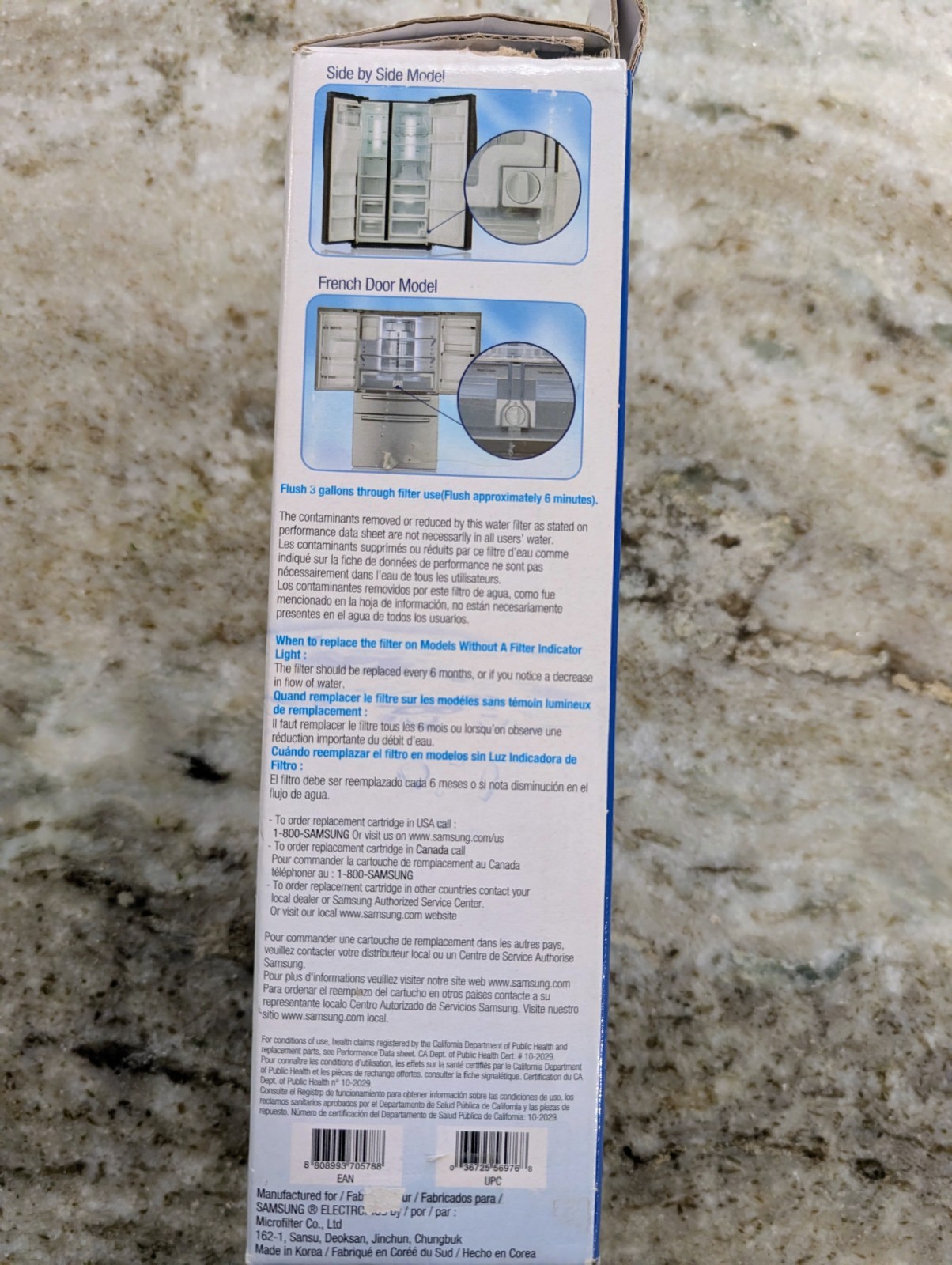 GENUINE SAMSUNG MODEL HAF-CIN/EXP / CART DA29-00020B – REFRIGERATOR WATER FILTER