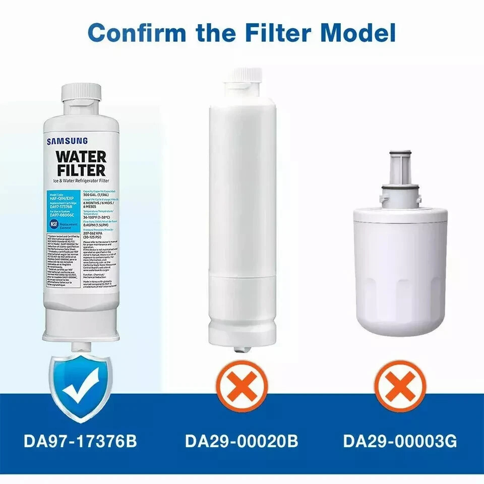 1/2/3/4 PACK Samsung DA97-17376B HAF-QIN/EXP REFRIGERATOR Water Filter