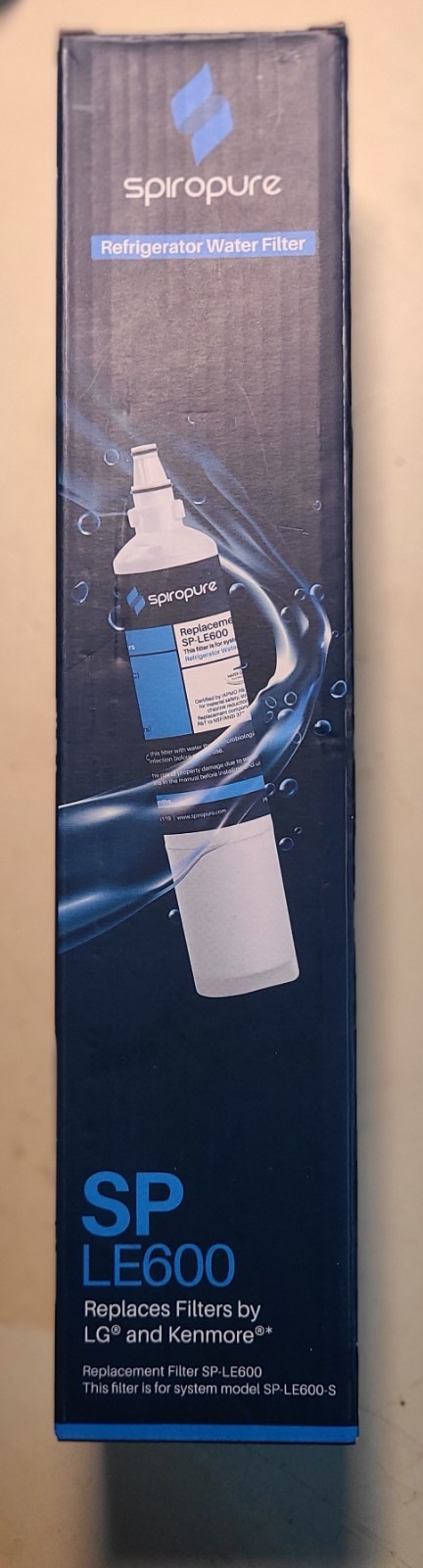 SpiroPure Refrigerator Water Filter SP LE600 – NEW
