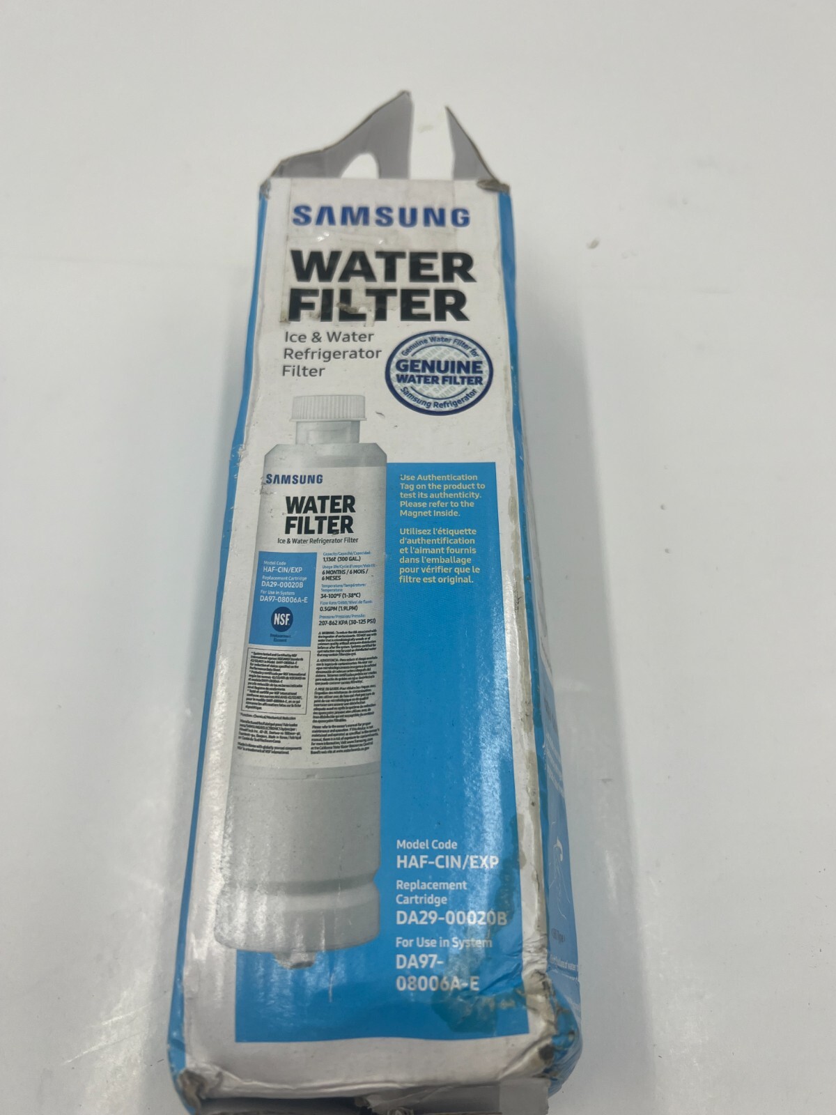 Samsung Genuine OEM Refrigerator Water Filter HAF-CIN/EXP DA29-00020B