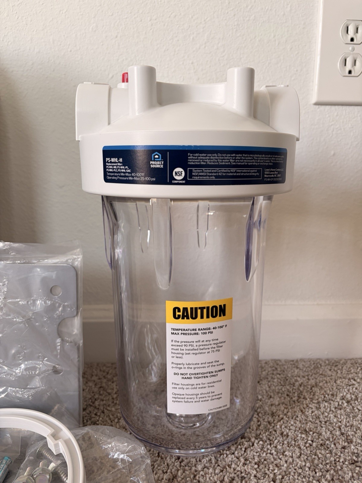A. O. Smith Single-Stage Whole House Water Filter with Filter Replacement Timer