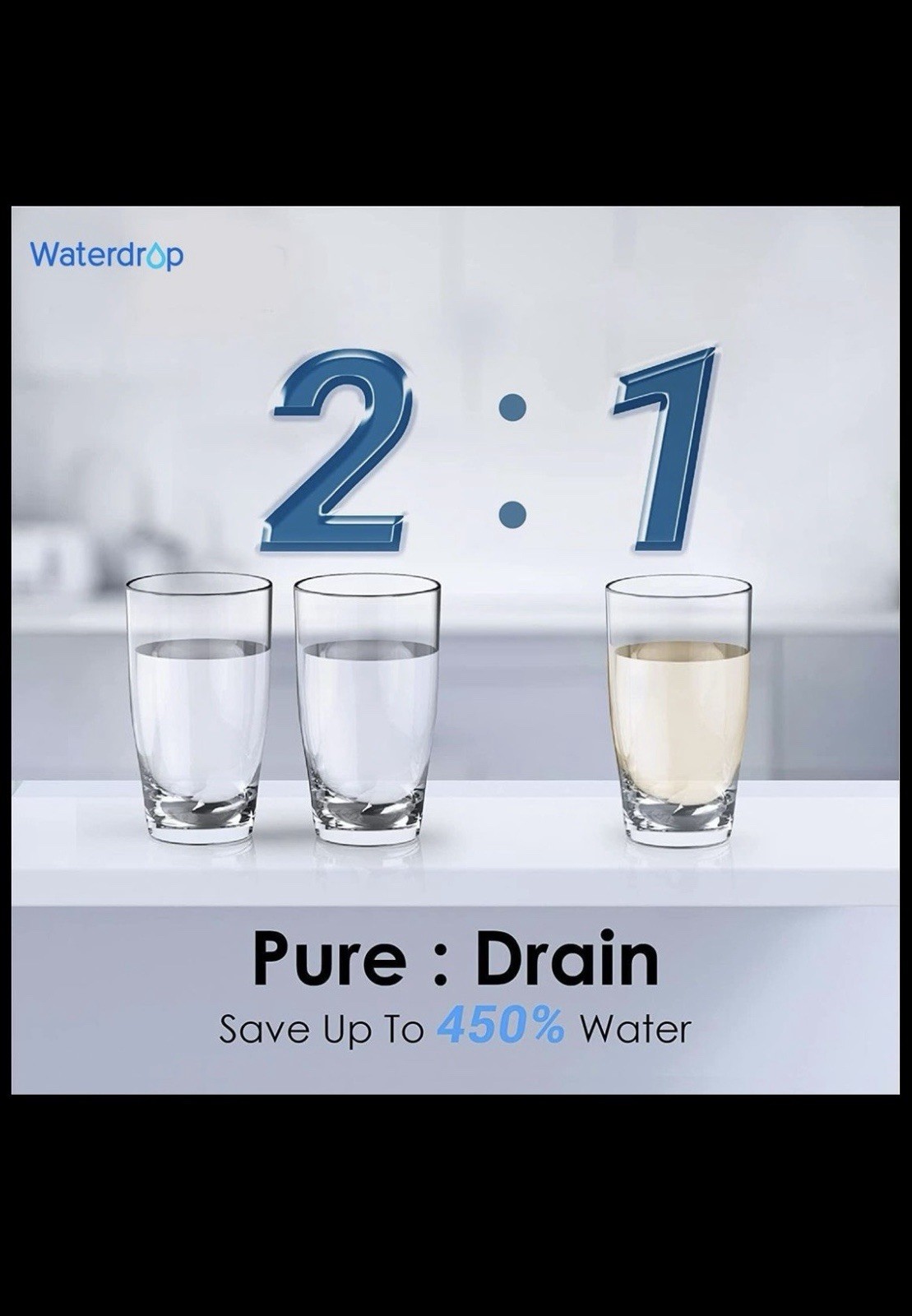Waterdrop D6 Reverse Osmosis Water Filter, 600 GPD Under Sink Reverse Osmosis