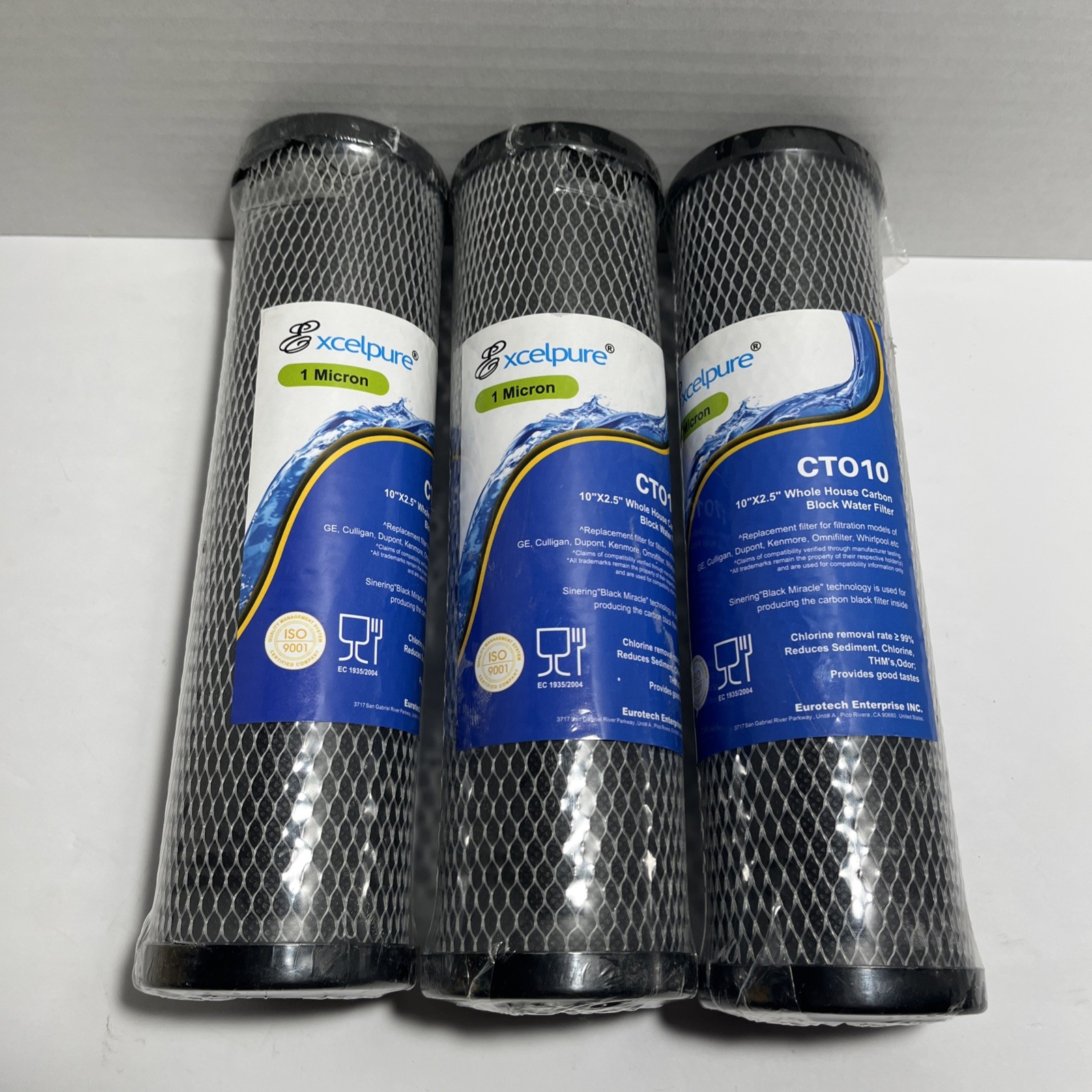 Excelpure CT010 Sintering Activated Carbon Block Water Filter 10″ x 2.5″ house