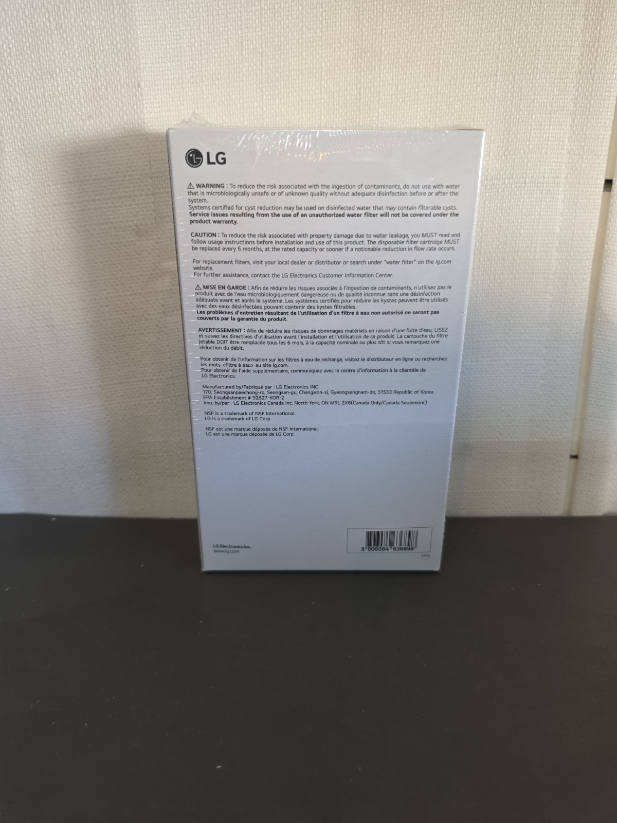 LG LT1000P2 6-Month / 200 Gallon Refrigerator Replacement Water Filter