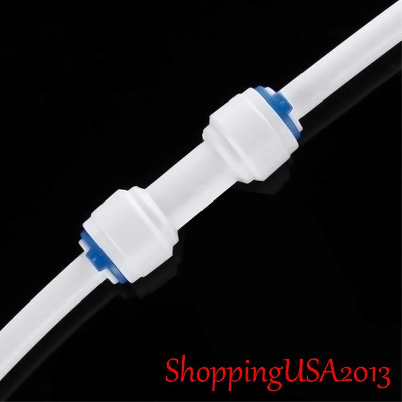 100 Pcs 1/4-3/8″ Quick Connect Straight Fitting Push In Connector Water Filter
