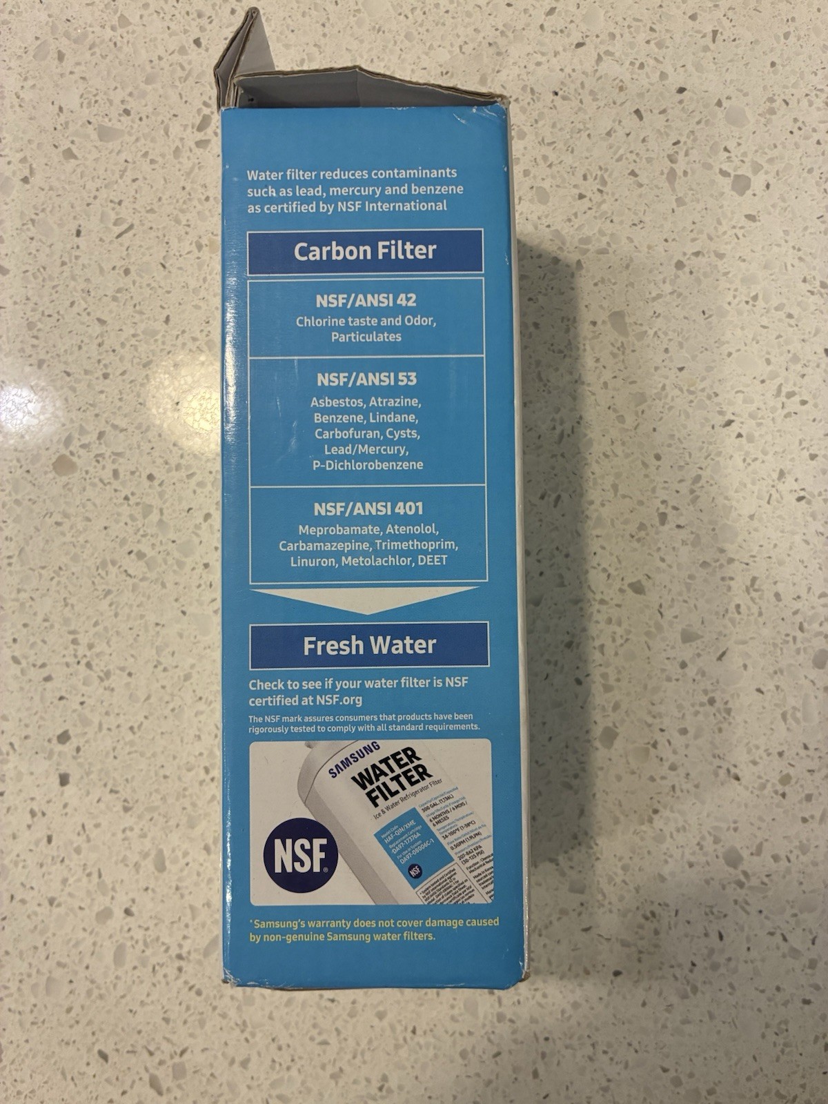 Genuine Samsung DA97-17376B HAF-QIN/EXP REFRIGERATOR Water Filter US