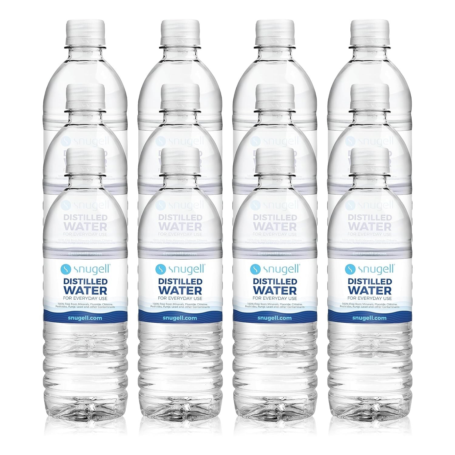 Travel-Friendly 12-Pack Distilled Water – 16.9 oz Bottles, Pure Hydration