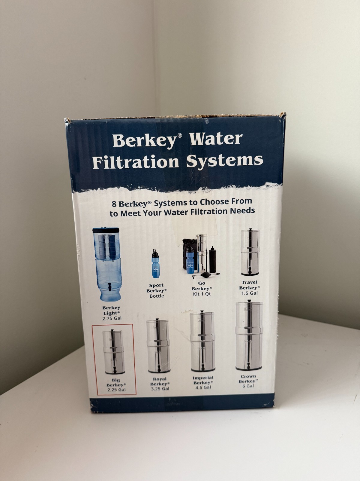 Big Berkey 2.25 Gallon Water Filtration System Stainless Steel Open Box Complete