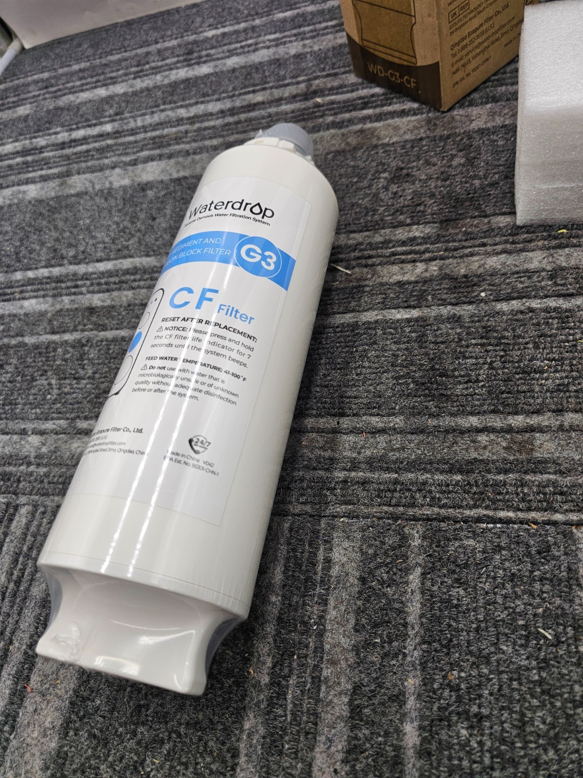 (QTY 2) Waterdrop WD-G3-CF Replacement Filter for WD-G3-W WD-G3P600 WD-G3P800-W