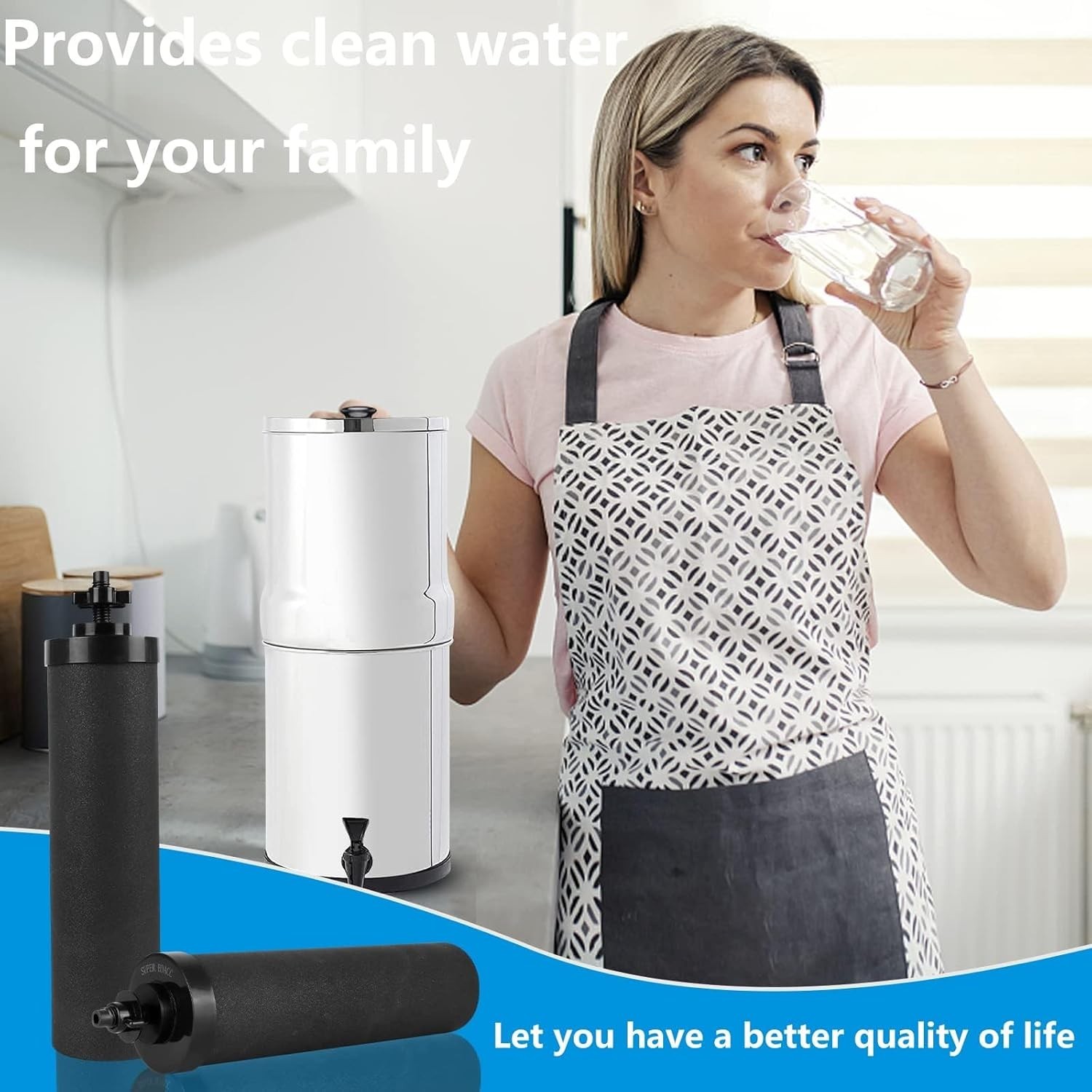 Water Filter Silver Infused Replacement for Berkey BB9-2 Black Carbon Block F…