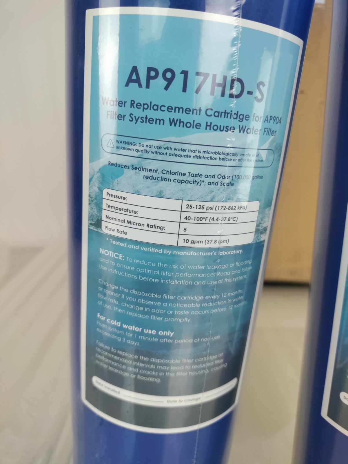 AP917HD-S AP904 Whole House Water Filter 2 Pack 100,000 Gal Sealed