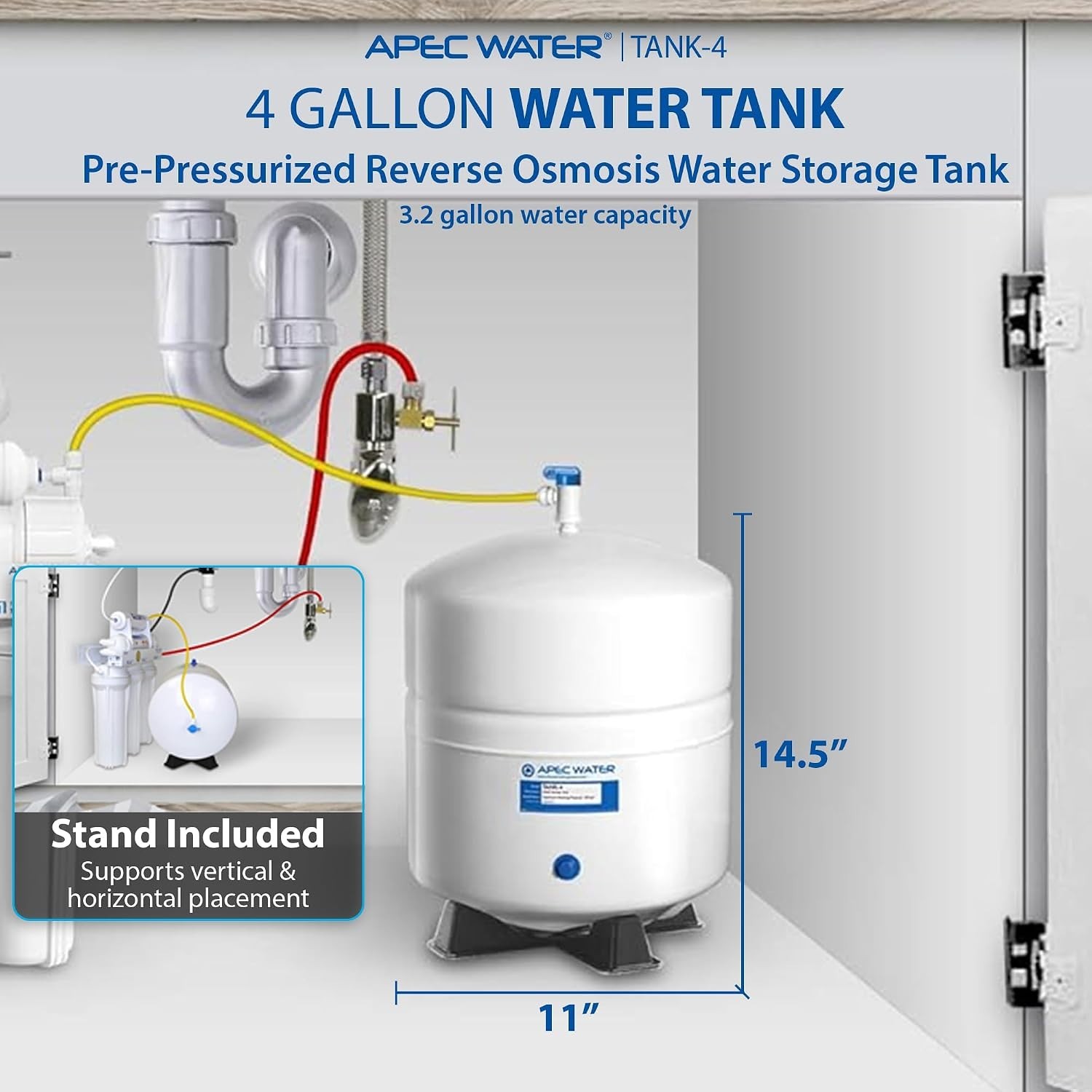 4 Gallon Pre-Pressurized Water Storage Tank