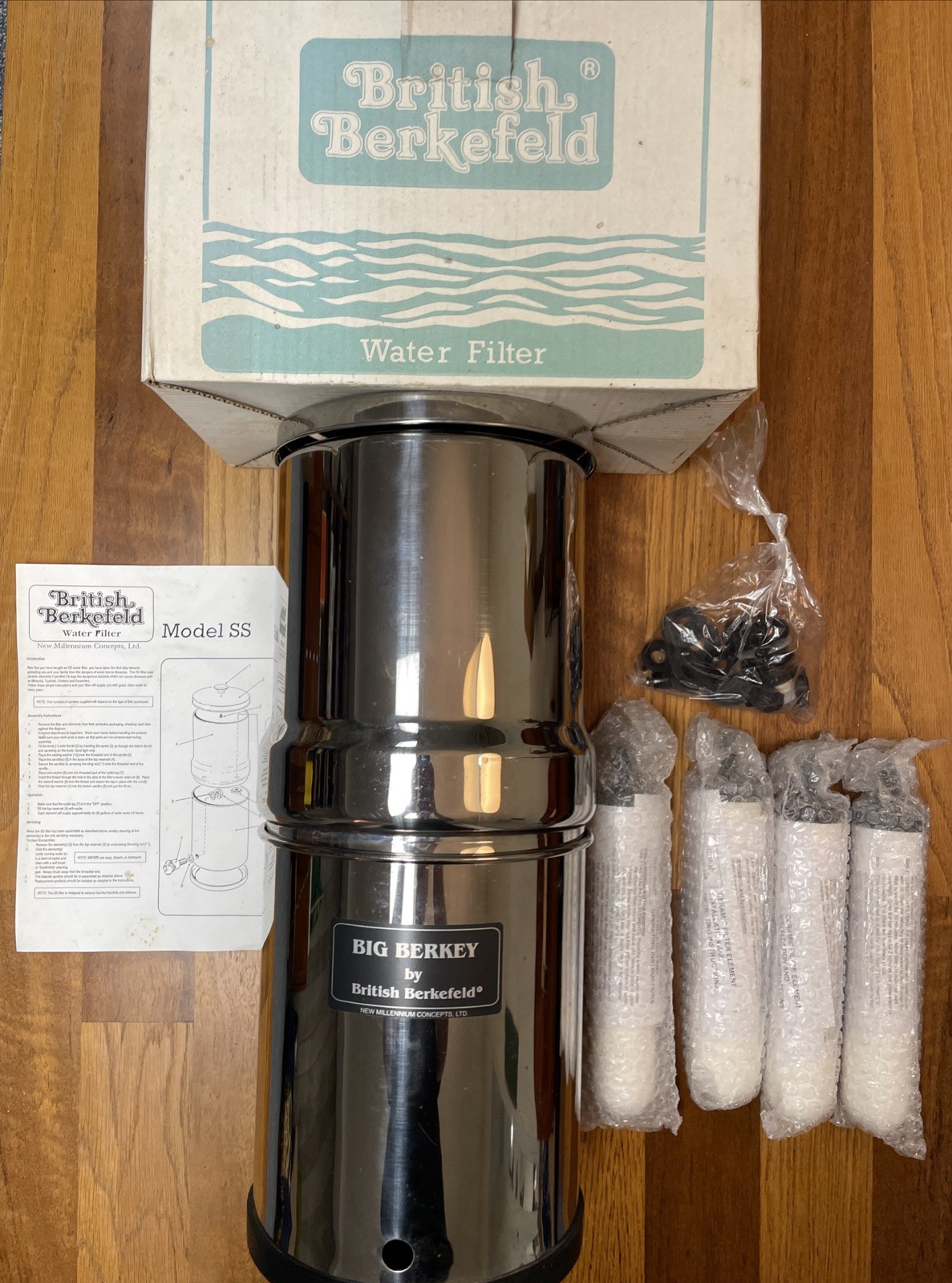 Big Berkey SS Water Filter 2.25 Gallon Stainless System British Berkefeld
