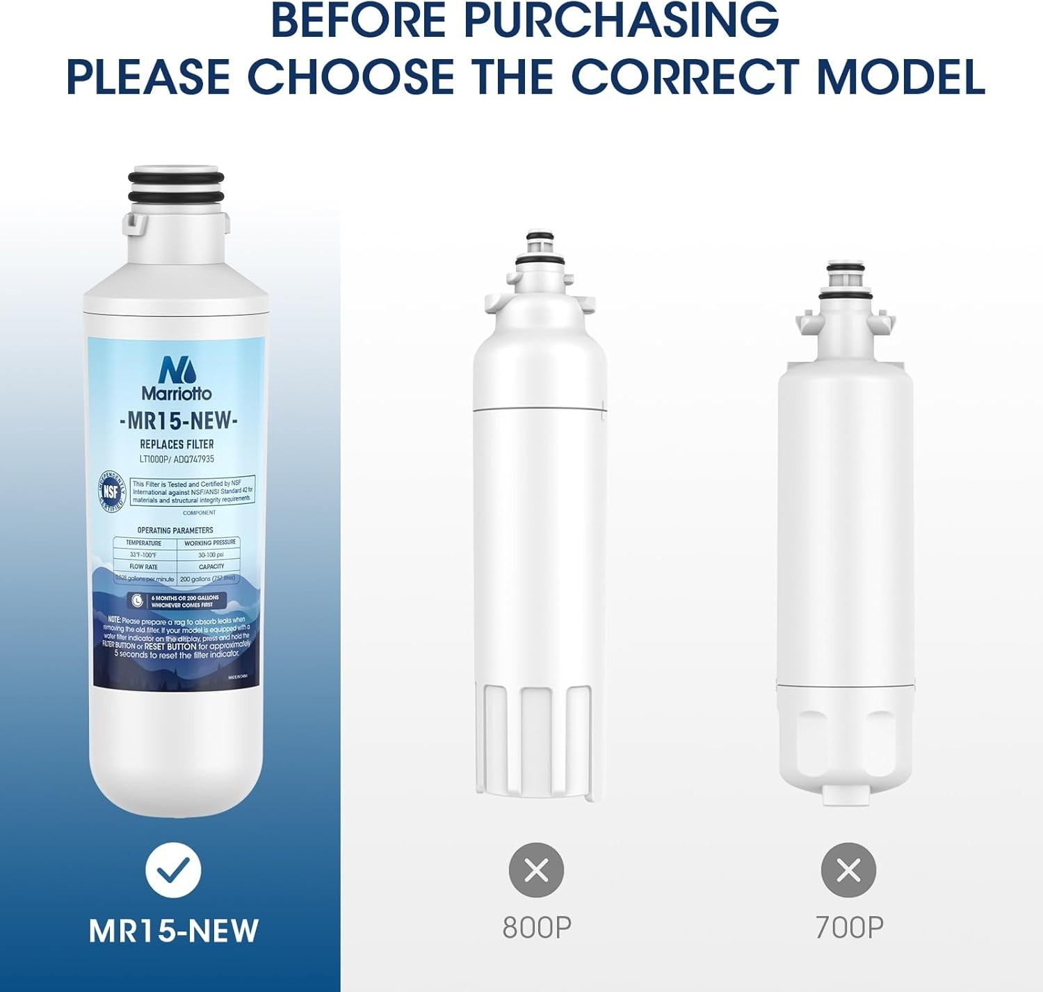 LT1000PC Water Filter & LT120F Air Filter Set – Chlorine Reduction, NSF Certi…