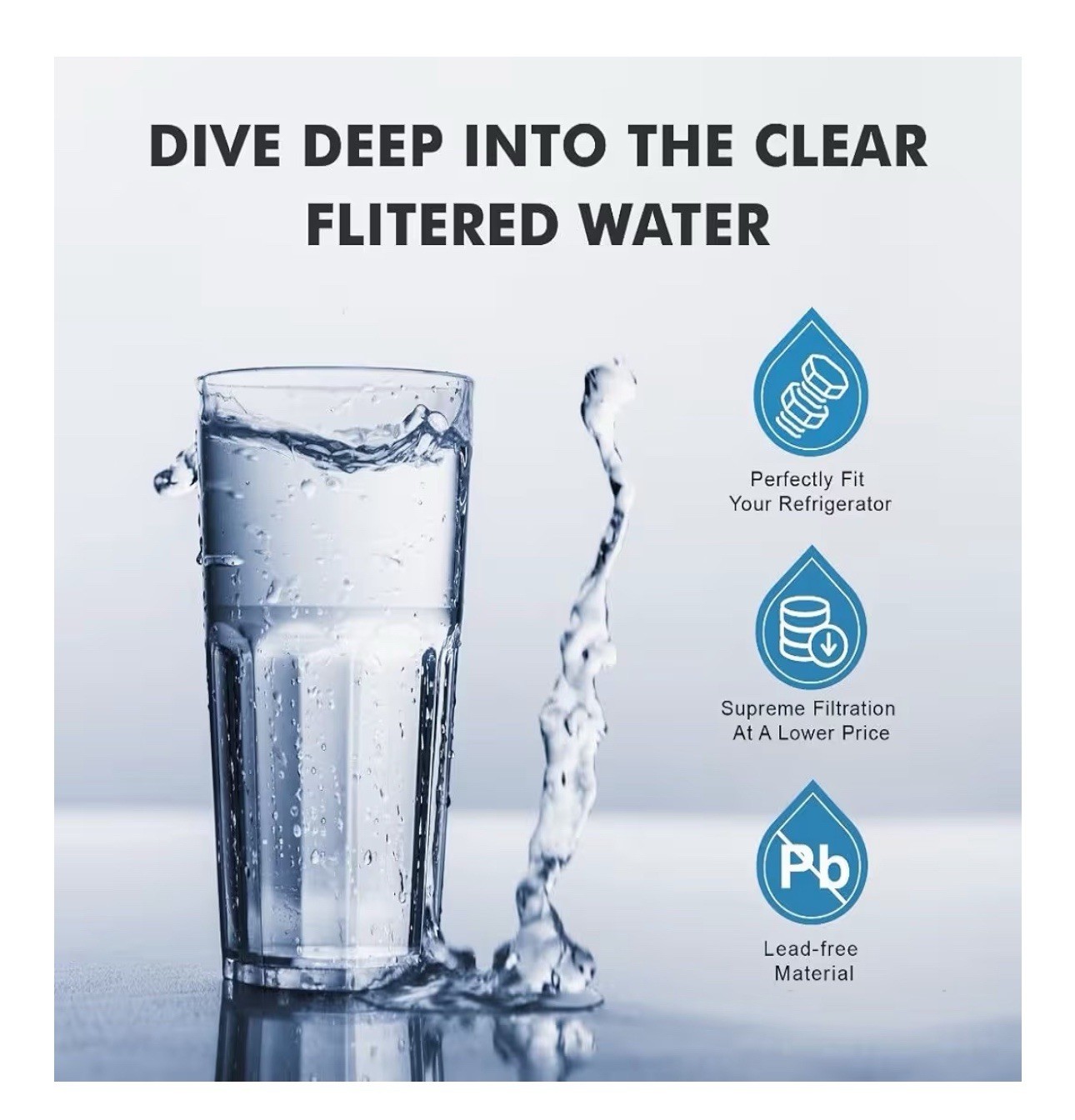 ULTRAWF Water Filter for Kenmore 9999, 469999, 46-9999, A0094E28261 3 pack SEALD