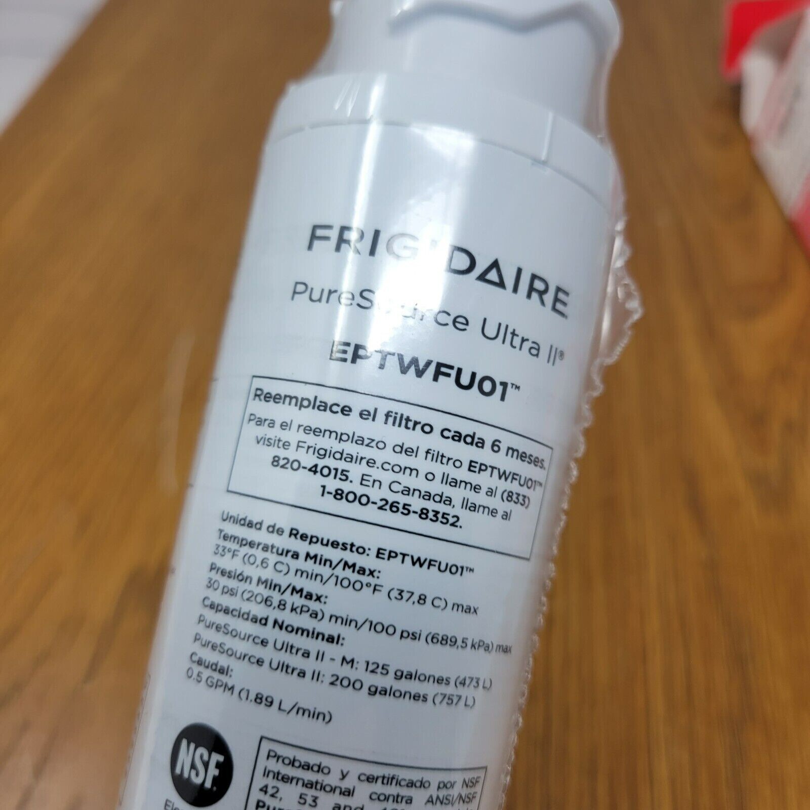 Frigidaire EPTWFU01 Pure Source Ultra II Refrigerator Water & Ice Filter, White