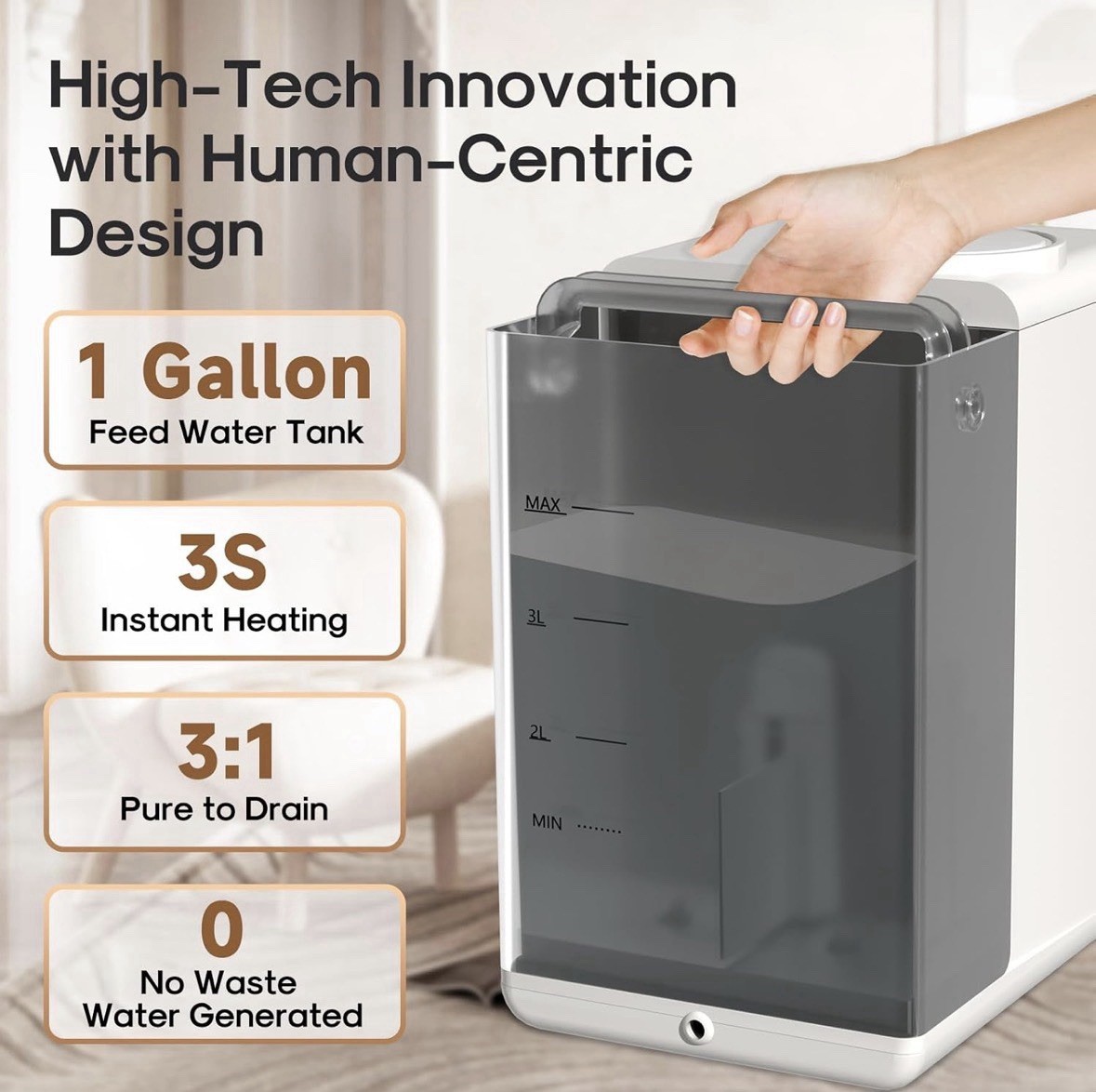 ICEPURE ICP-WFC004 Countertop Reverse Osmosis System Water Filtration