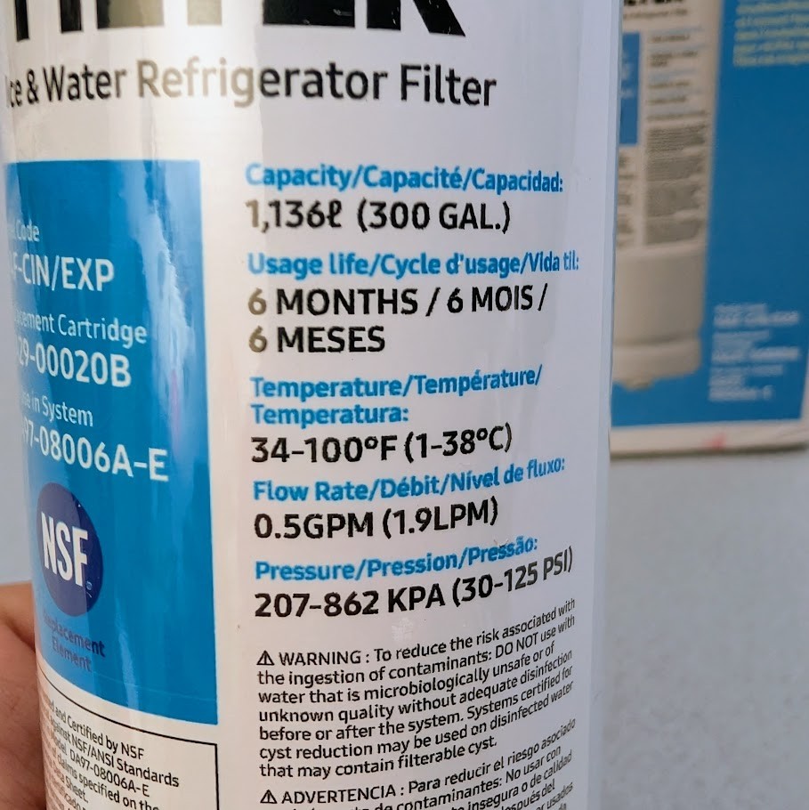 Samsung OEM DA29-00020B HAF-CIN/EXP Refrigerator Water Filter For DA97-08006A-E