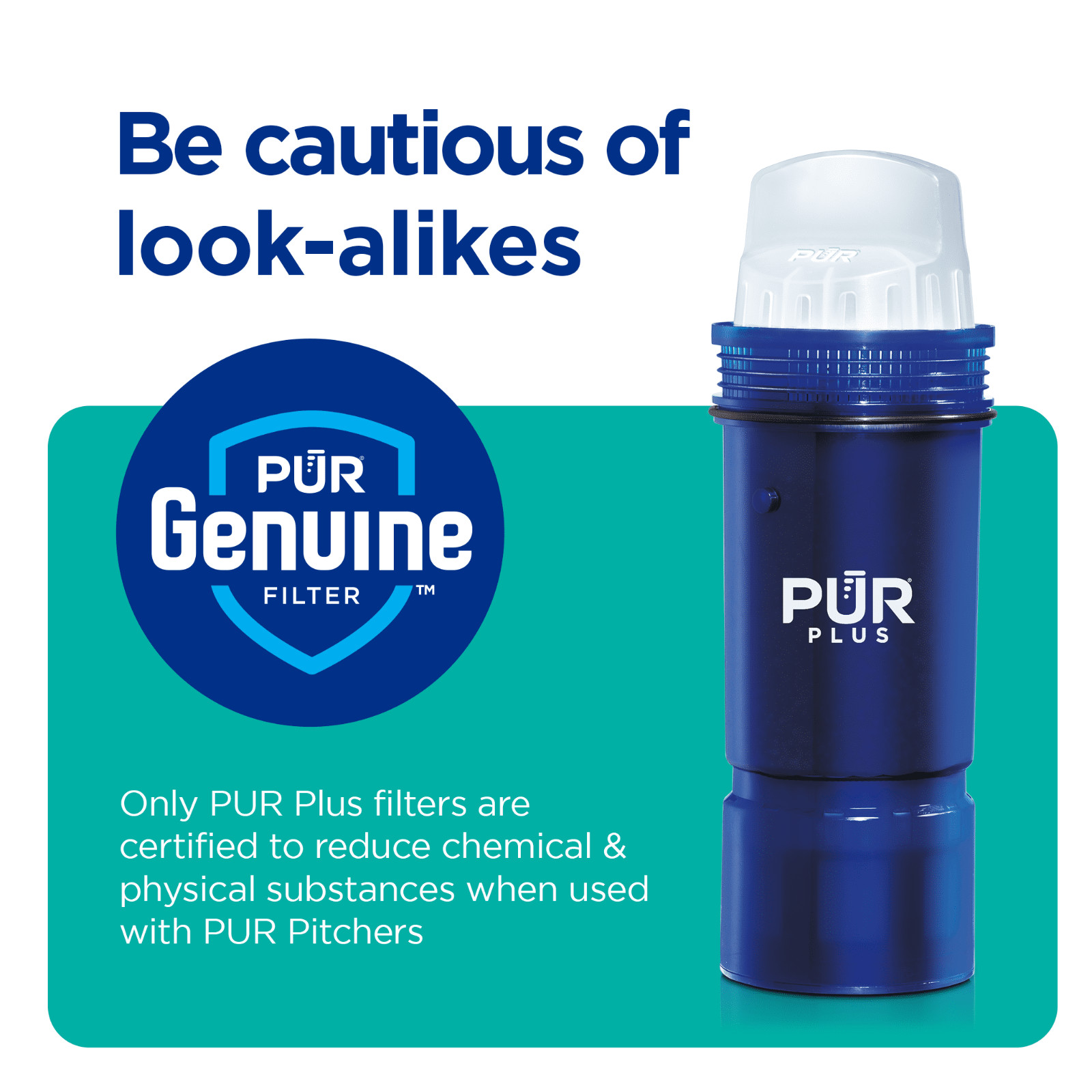 PUR PLUS 3 Count Water Filter Pitcher Replacement NSF Certified Lead Reduction