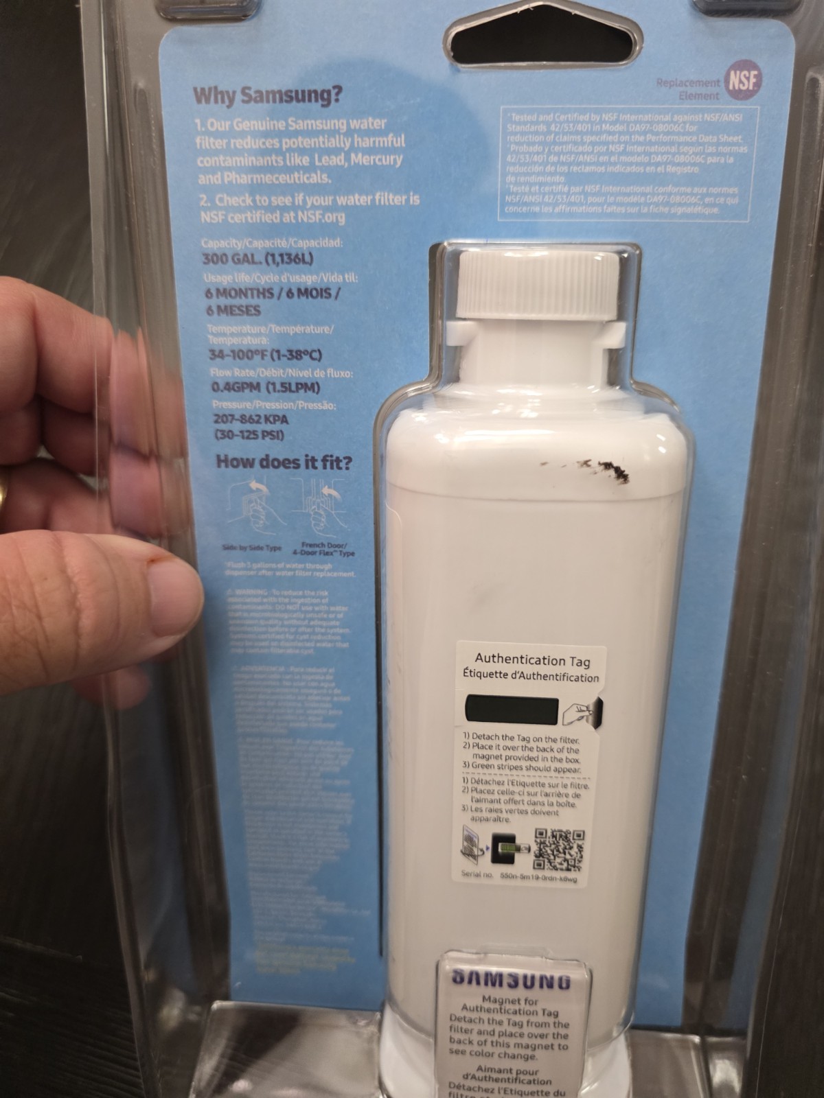Samsung HAF-QINS/EXP Refrigerator Water Filter New Sealed!! 🔥