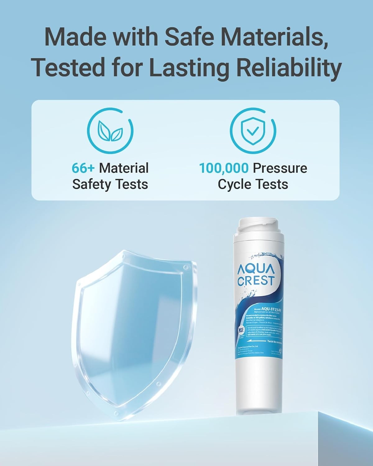2 Packs AQUA CREST FQROPF Under Sink Water Filter, Replacement for GE FQROPF