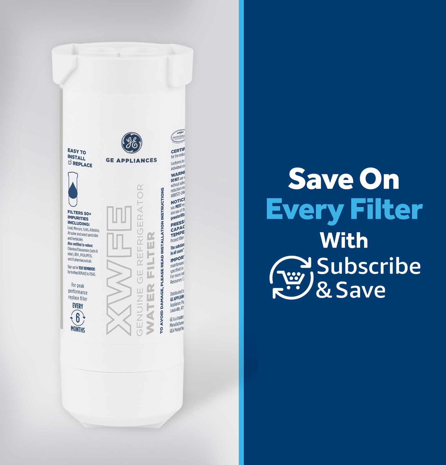 GE XWFE Refrigerator Water Filter Pack of 1