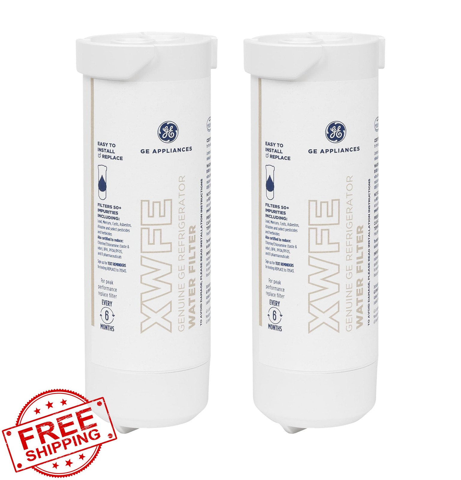GE XWFE Refrigerator Water Filter 2 Pack