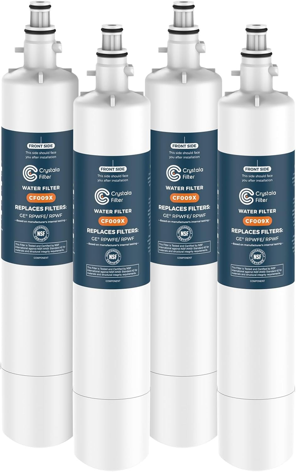 GE RPWFE Replacement Water Filter 4-Pack, Compatible with Multiple Models
