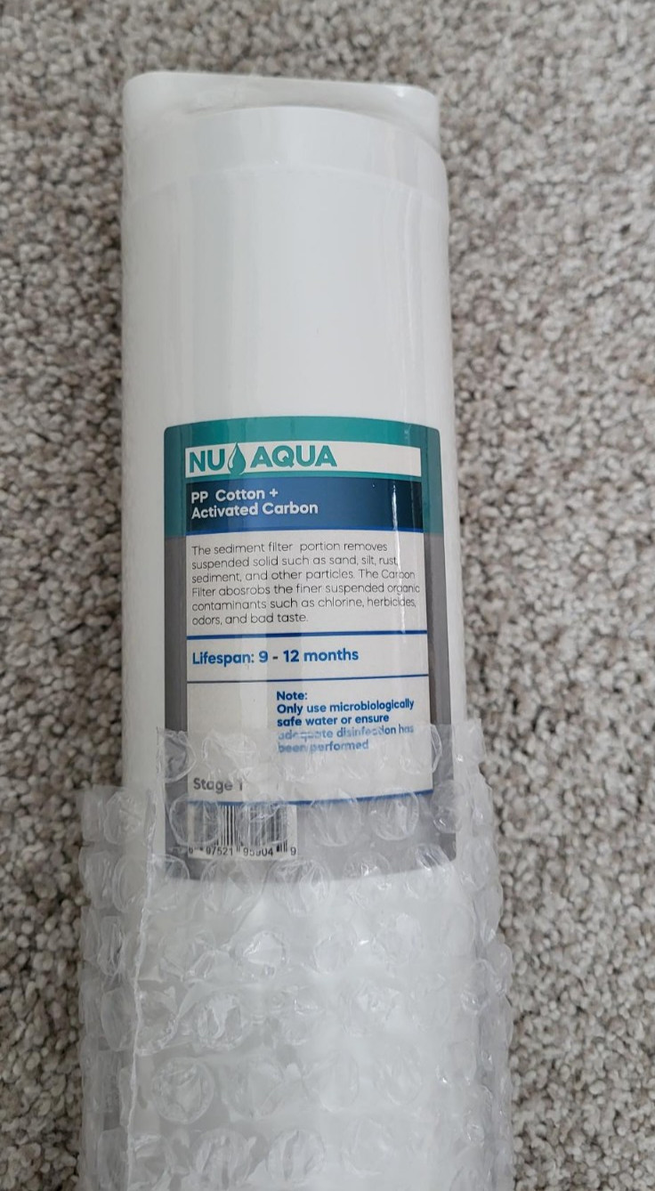 NU Aqua countertop reverse osmosis water filter replacements, stages 1 &2