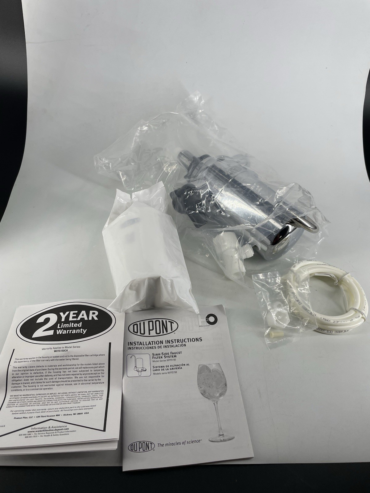Du Pont Water Sink Side Mount Faucet Water Filter 200 Gallons Chrome