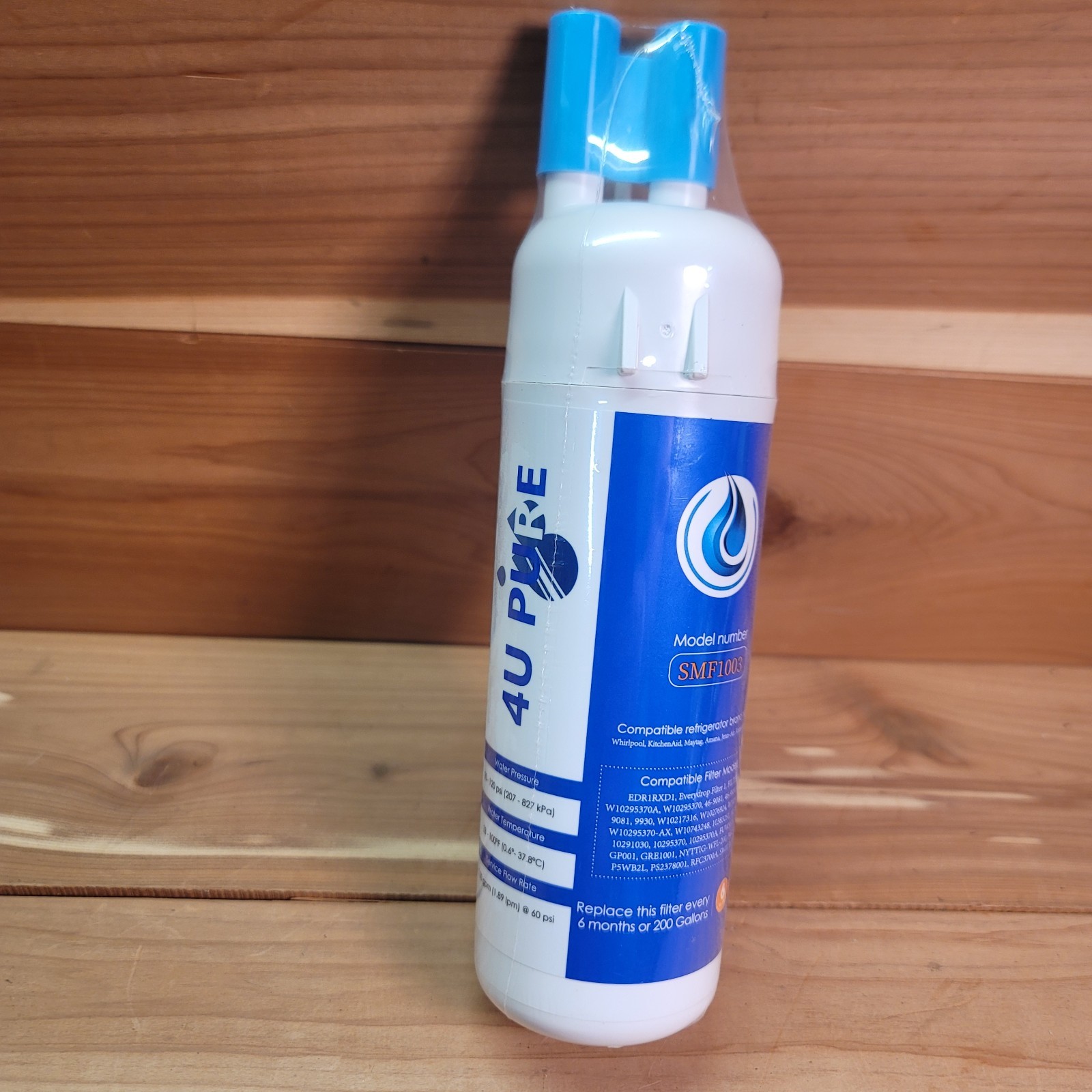 4U PURE Model SMF1003 Refrigerator Water Filter 6 Month 200 Gallons New Sealed