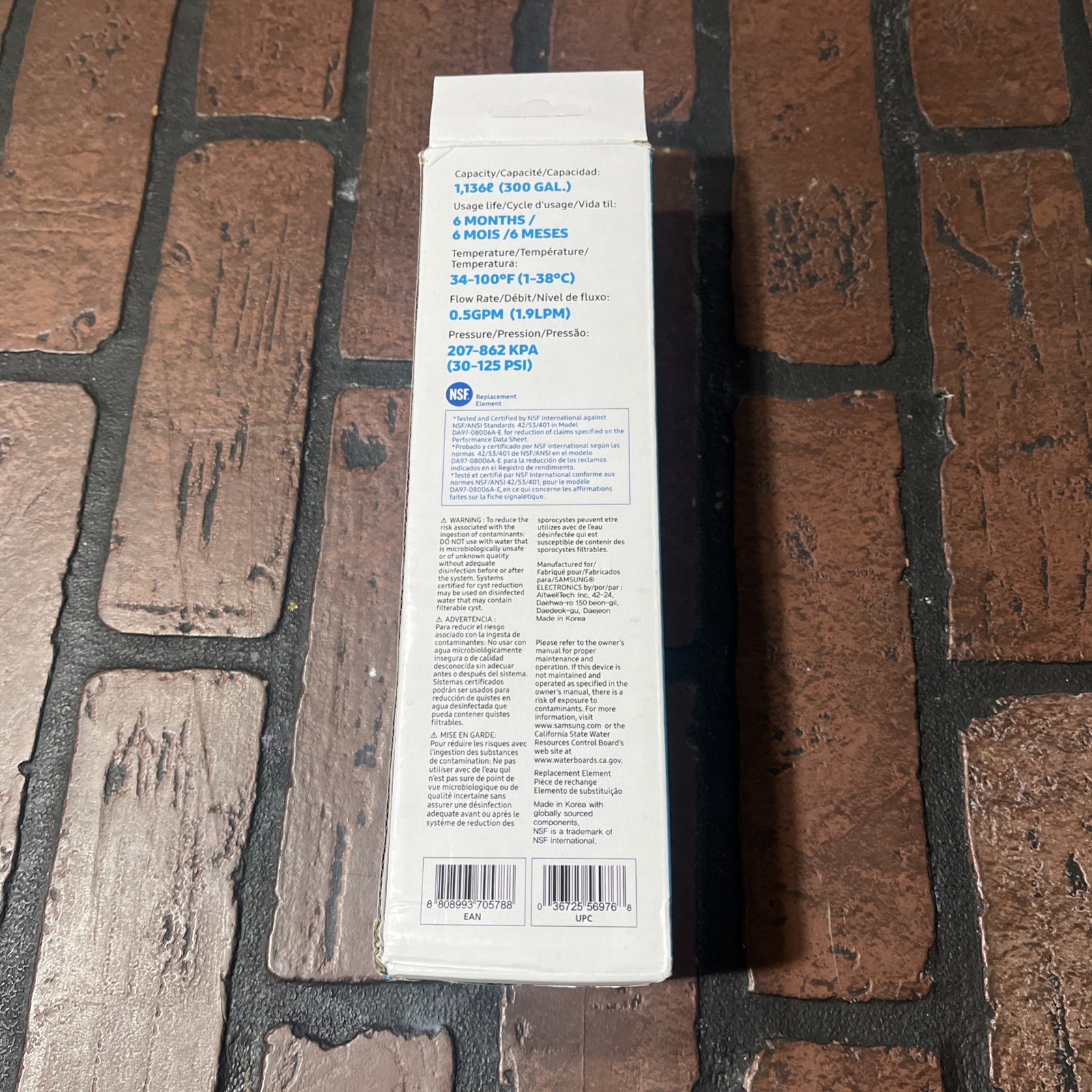 Samsung HAF-CIN/EXP Refrigerator Water Filter – White (DA29-00020B)