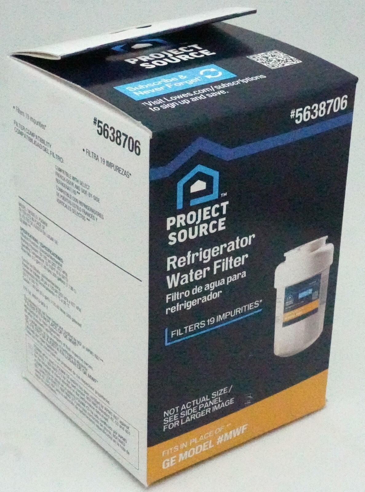 1, 2, or 4 Project Source 5638706 for GE Model MWF Fridge Water Filters