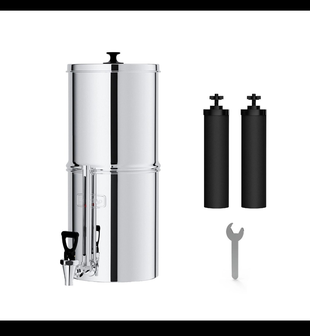 Waterdrop WD-TK-S Gravity-fed Water Filter System, Stainless Steel 2.25 Gallon