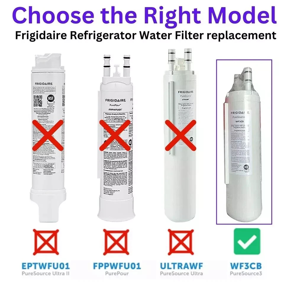 4 PACK Fit Frigidaire WF3CB Refrigerator PureSource 3 Water & Ice Filter US NEW
