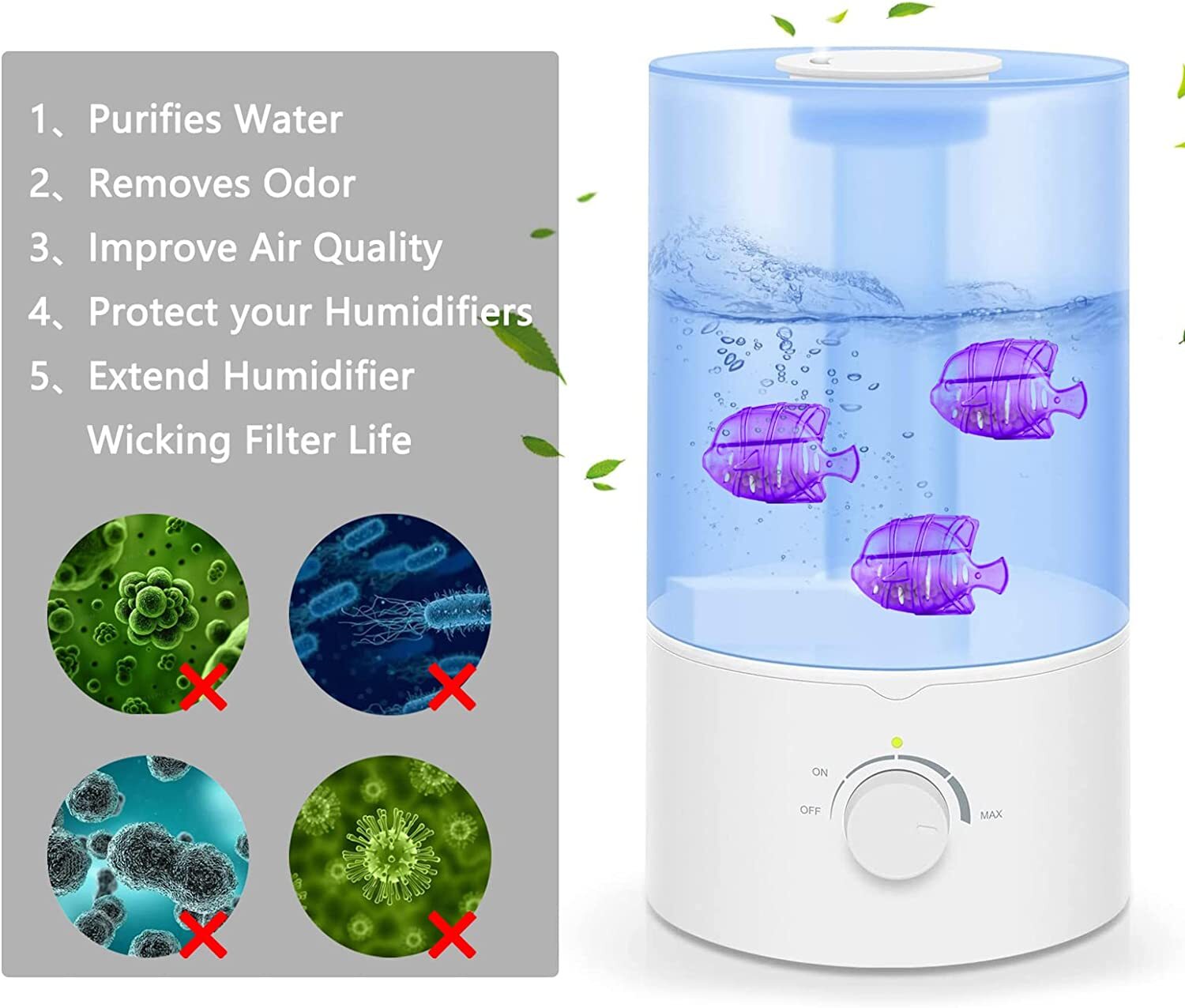 Humidifier Tank Cleaner and Fish Tanks Cleaner Compare to Protec Kaz PC1F 6 Pack