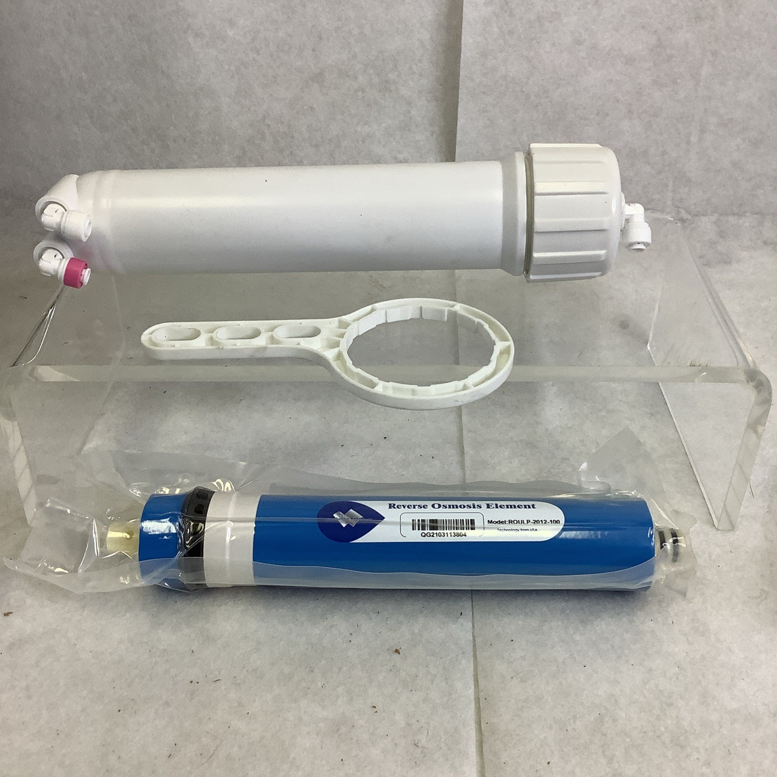 100 GPD RO Reverse Osmosis Membrane Water Filter, Housing, Wrench And Connectors