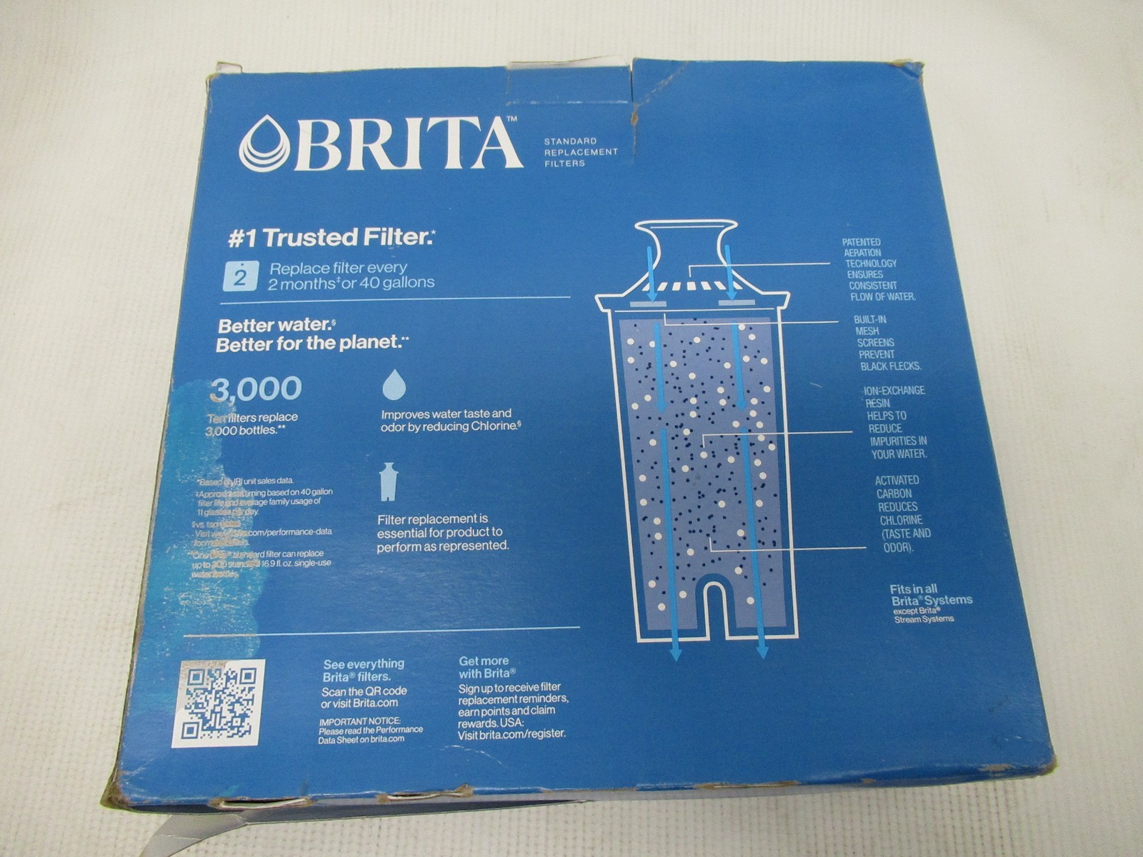 Brita Replacement Water Filters for Brita® Pour-Through Pitchers White 10-pack