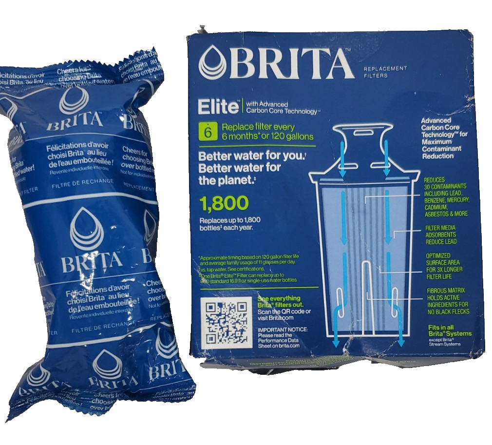 Brita Elite Replacement Water Filter (3) Pack w/Box SEALED