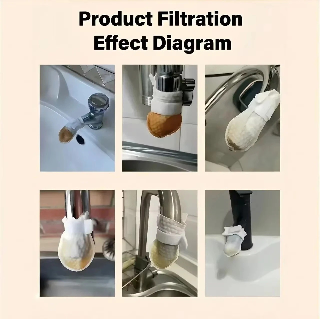 Cotton Filter Bag For Faucet, DIY Faucet Filter Cotton Bags Water Filters