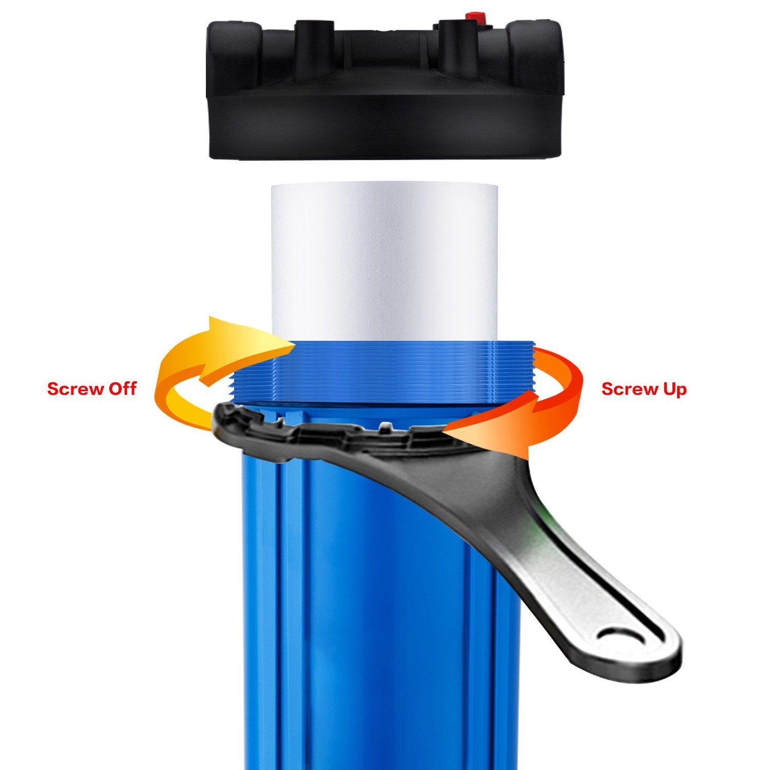Geekpure Whole House PP Sediment Water Filter 5 Mic 4.5 x 20 Pack 4 -5 Micron