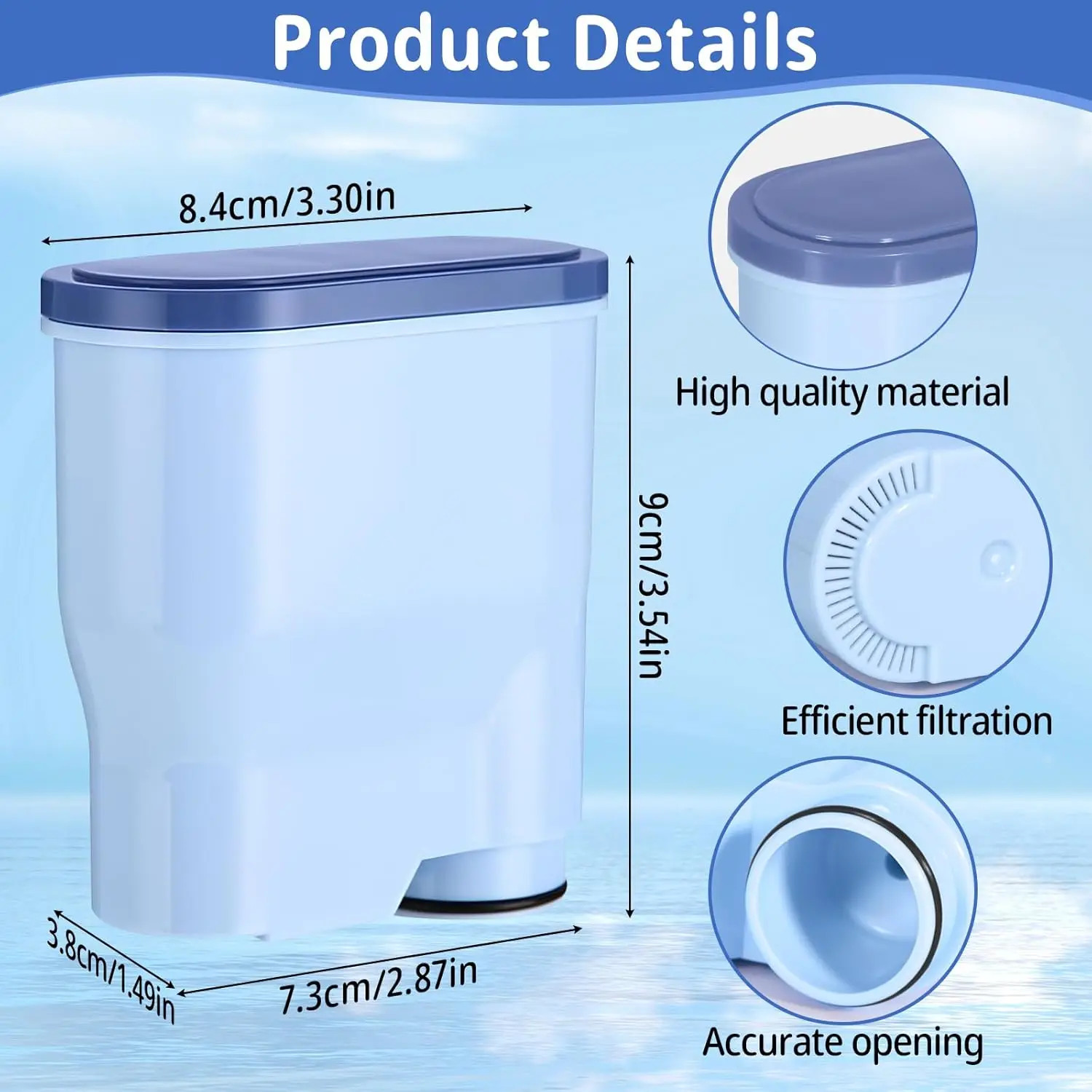 1/2/3/4/6pcs Coffee Machine Water Filter Parts for Philips Aqua Clean CA6903/10,