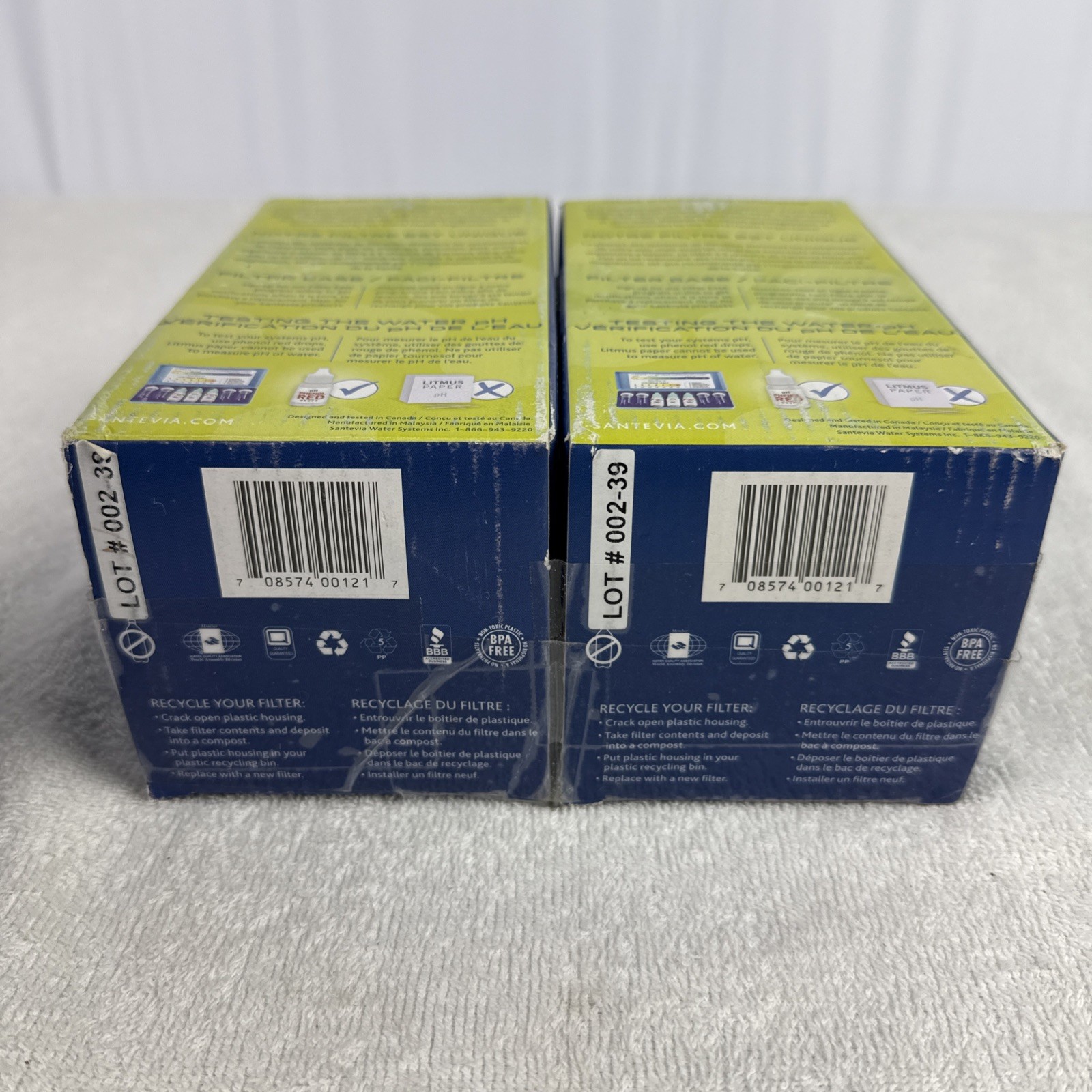Lot of 3 Santeria Alkaline Gravity Water System Main Filters – 5 Stage