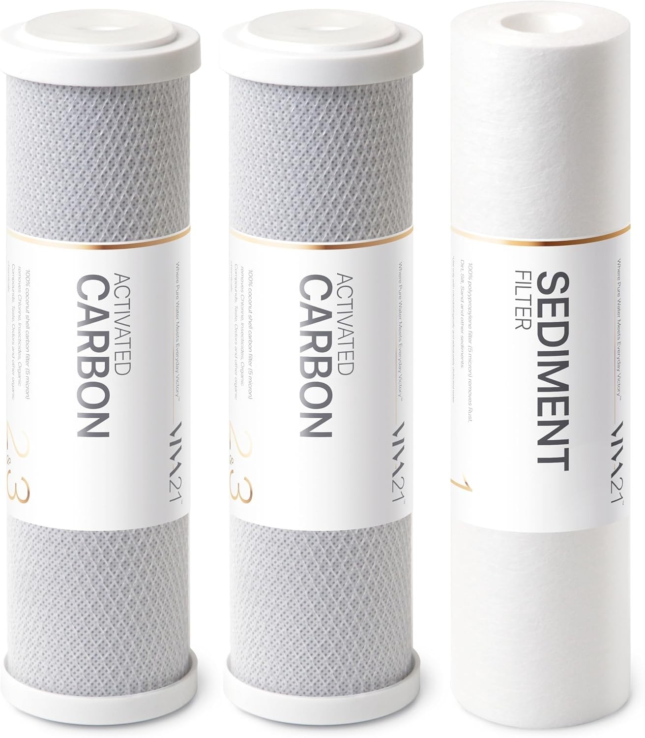 VIVA21 Premium Water Filter Replacement Cartridges 1-3 Stages Pre-Filter Set