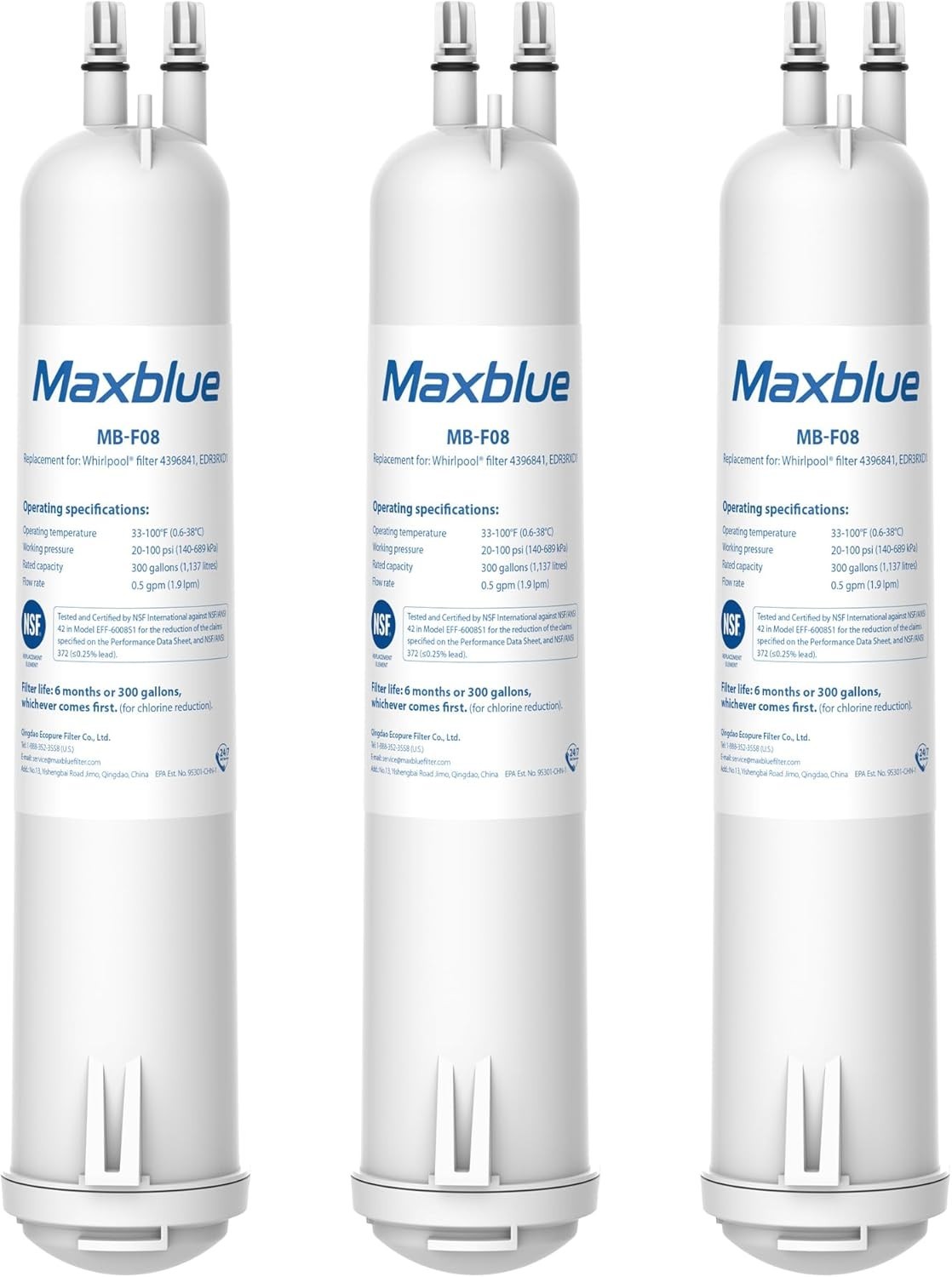 Maxblue Refrigerator Water Filter Replacement for Kenmore® 46-9083, 3 Filters